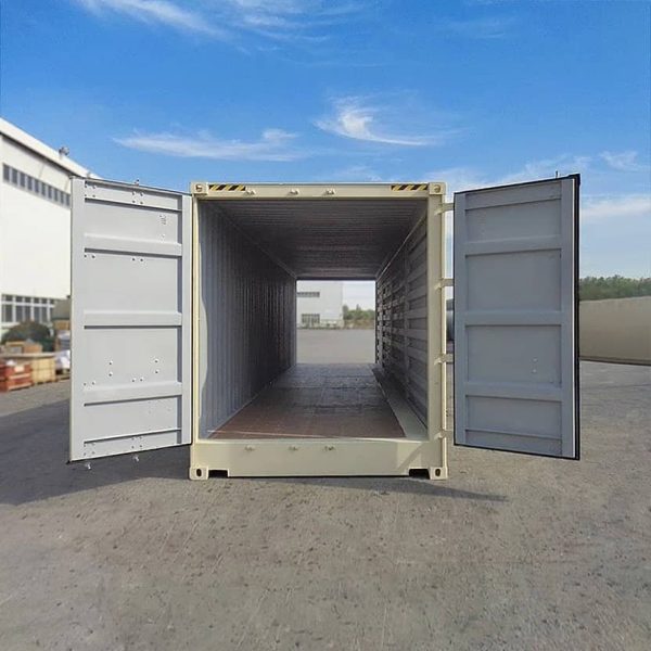 Contenedor de acceso lateral completo de 40 pies hc blanco