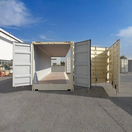 Contenedor de acceso lateral completo de 40 pies hc blanco