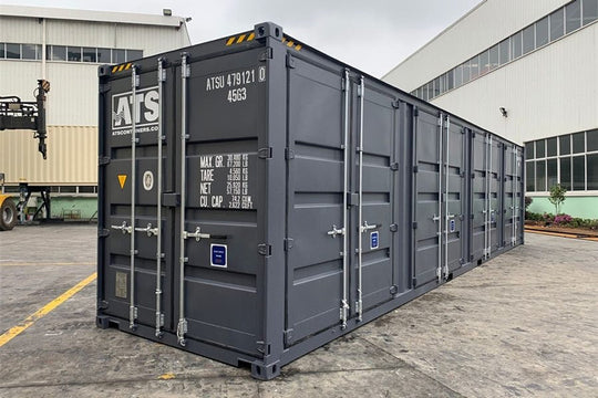 Contenedor de 40 pies cubo alto con puertas laterales